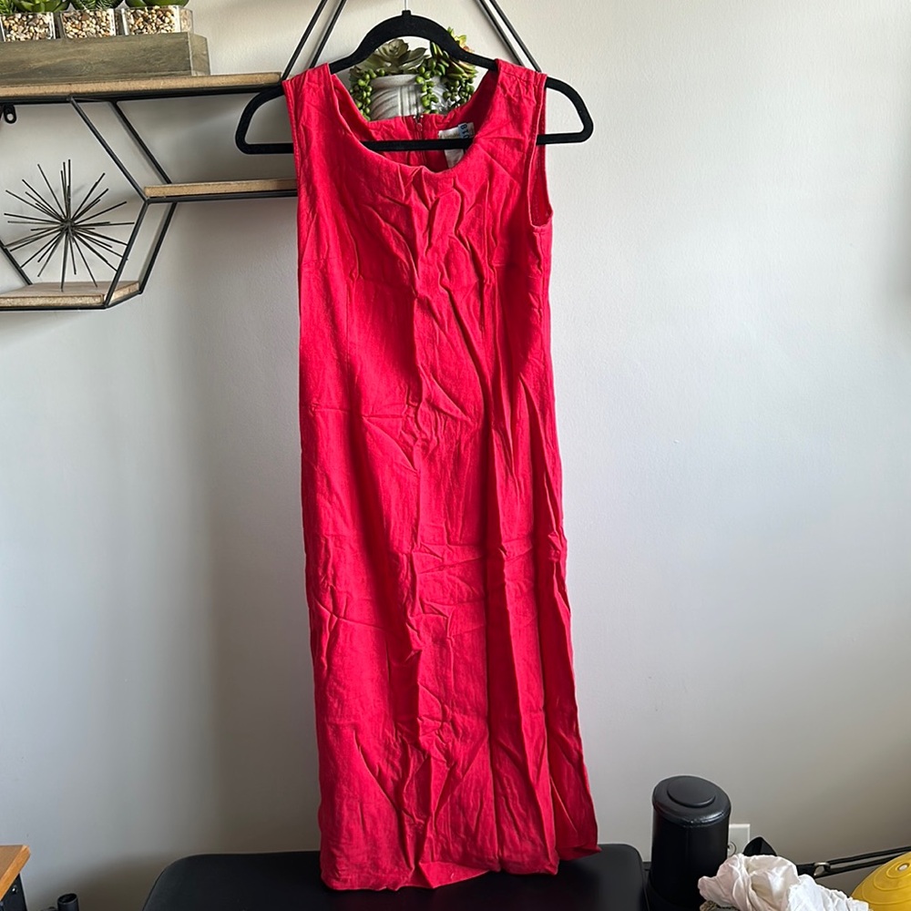 Thrifted vintage style Coldwater creek red dress with zip up back